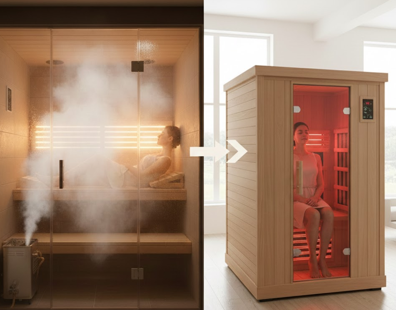 Sauna à vapeur ou à infrarouge lointain : quel est le meilleur pour votre santé et votre maison ? Sauna à vapeur ou à infrarouge lointain : quel est le meilleur pour votre santé et votre maison ?