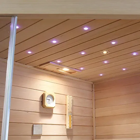 Sauna intérieur à infrarouge lointain 2-3 personnes en bois de pruche