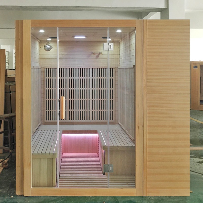 Salle de sauna intérieure pour 4 personnes avec Bluetooth