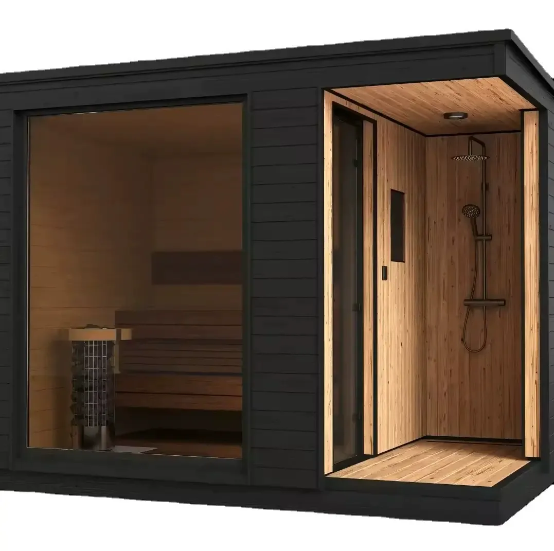 Sauna mobile extérieur avec douche Sauna mobile extérieur avec douche