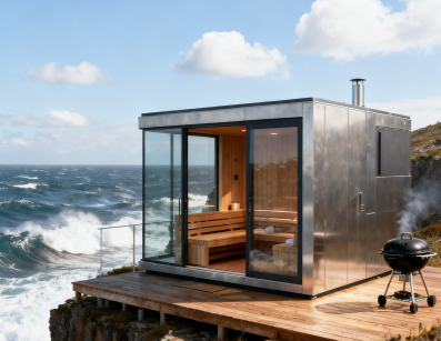 Tideside Retreat : sauna extérieur étanche toutes saisons